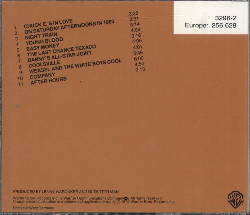 Rickie Lee Jones Rickie Lee Jones German CD album (CDLP